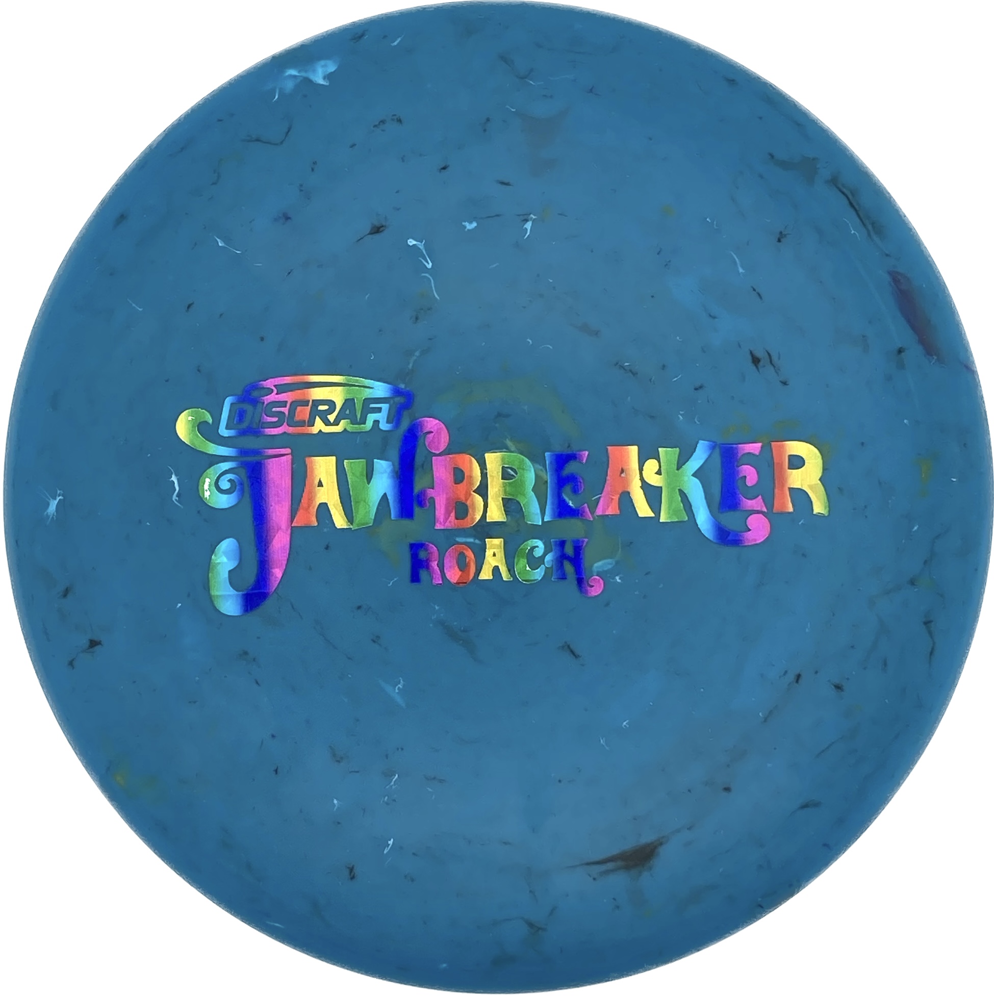 Blue Swirl Jawbreaker Roach w/ Rainbow Stamp